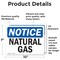Signmission Natural Gas OSHA Notice Sign, Vinyl Decal, 10in W x 7in L, 2PK OS-2PACK-NS-D-710-L-14313 - alternate 2